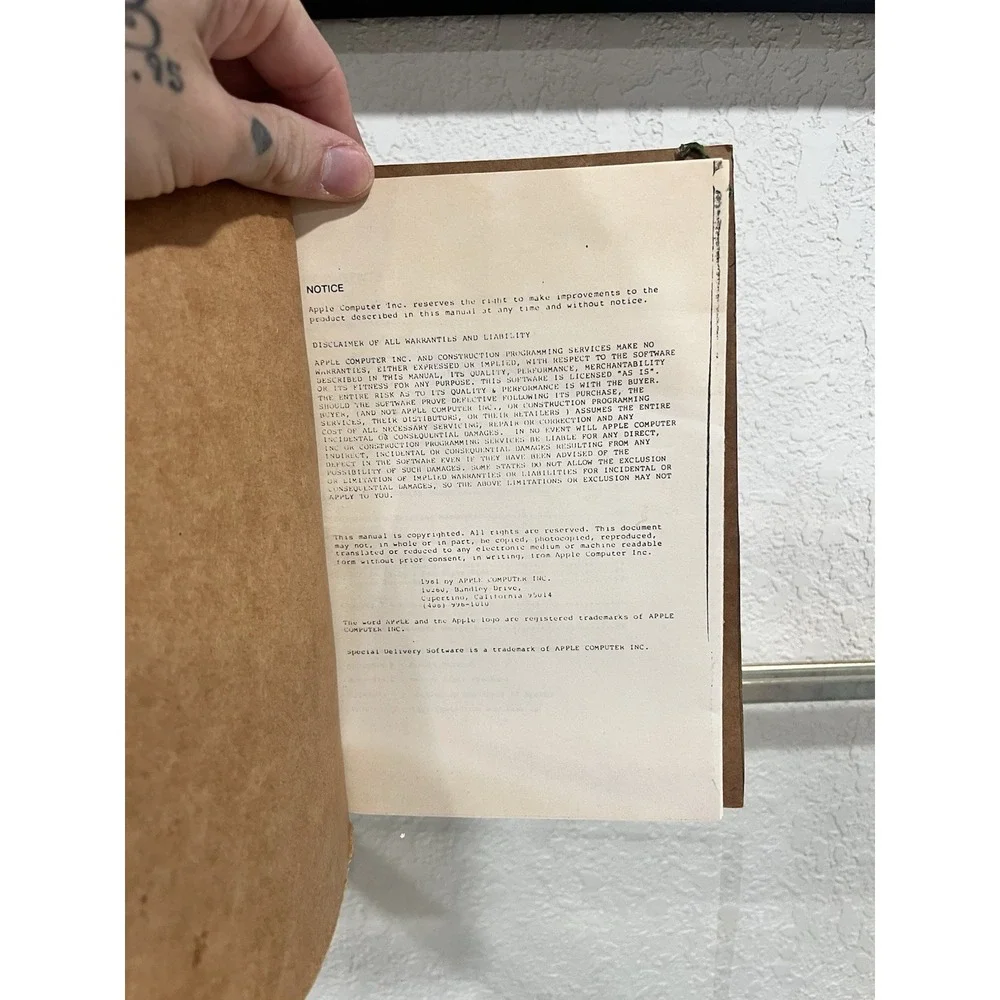 Vintage Apple Program Manager (User's Manual & Floppy Disc) F.A.R. Disk File